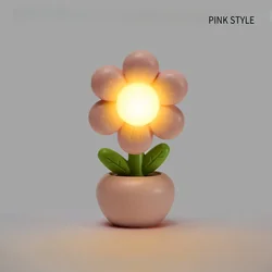 Charming Mini LED Flower Night Light - Cute Table Lamp & Bedroom Décor (Pink)