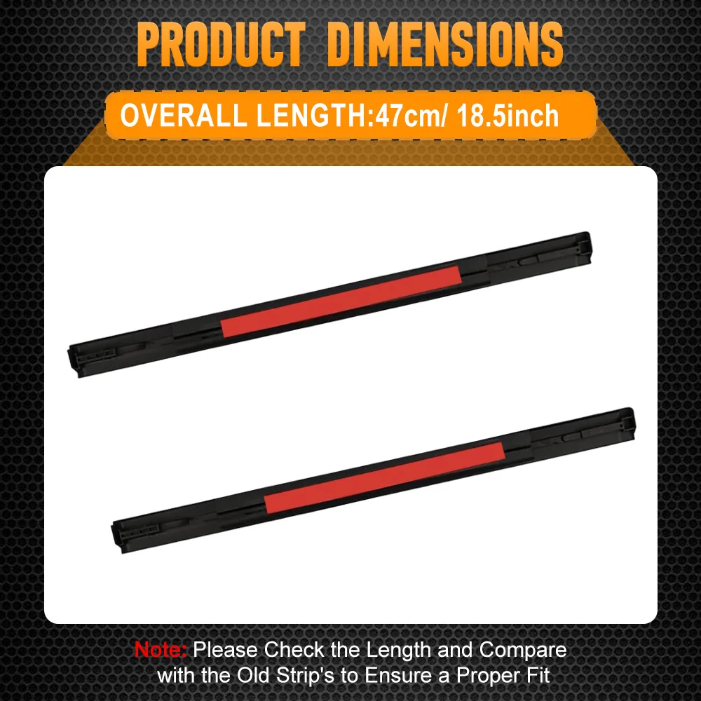 2PCS Rubber Car Roof Drip Finish Moulding Seal Strips for Toyota Venza 2009 2010 2011 2012 2013 2014 2015 75555-0T023
