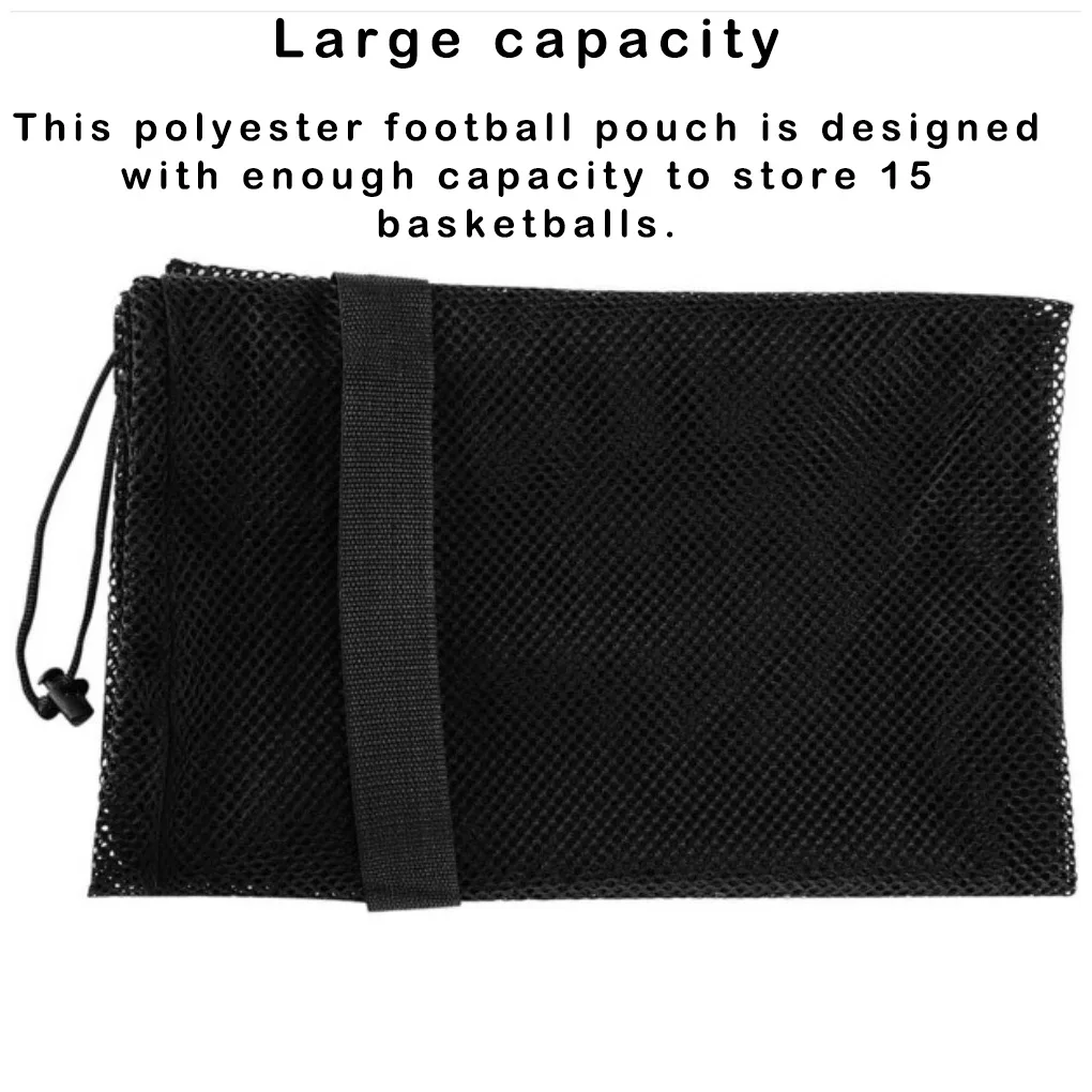 

Storage Net Bag with Adjustable Strap Polyester Carry Bags Ball Soccer Exercising Accessory Outdoor School Gym