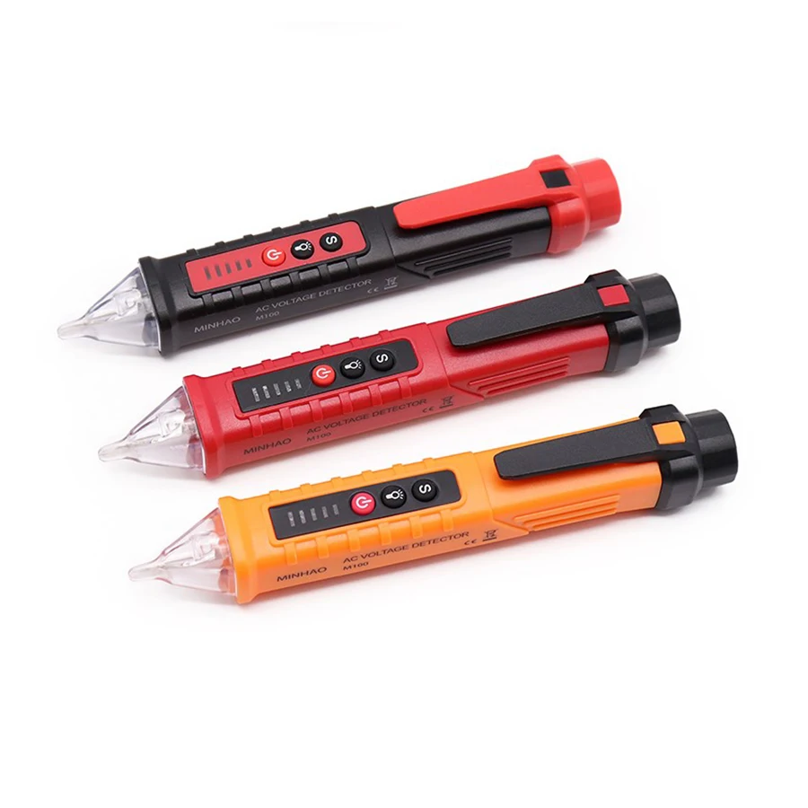 12V-1000V Electric Tester Non Contact AC Voltage Detector Sensitivity Adjustable Pen Style Meter Voltage Pencil Indicator Voltme