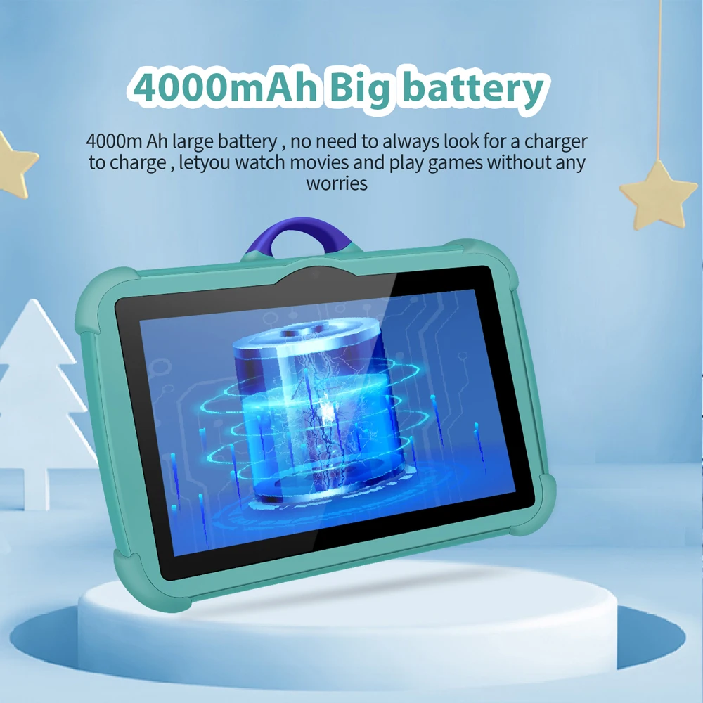 BDF Christmas Children's Learning Machine C8-7 inch 4-core 4GB RAM 64GB ROM Android 13 1280 * 800 resolution Christmas gift 4
