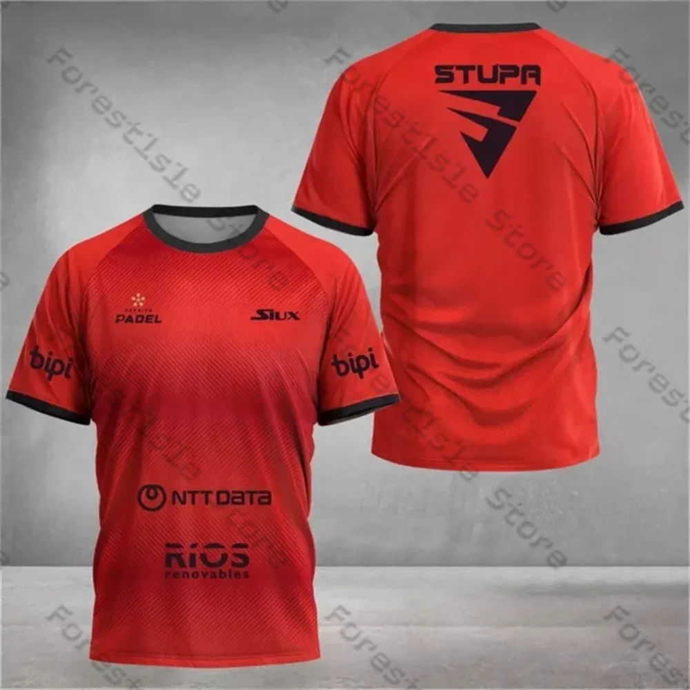 Sports Clothes Siux Stupa Padel Tennis Sportswear Badminton Training Suit Men's T-Shirt Casual O-Neck Short Sleeve Sports Top Adult Child Size