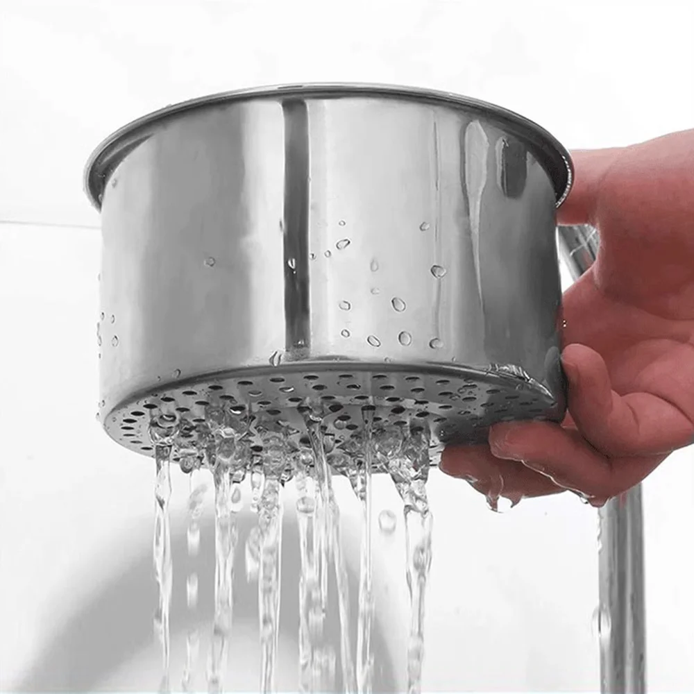 Hot Stainless Steel Sink Strainer Basket Removable Kitchen Storage Drainage Basket Goosehead Hanging Wet & Dry Drainage Racks