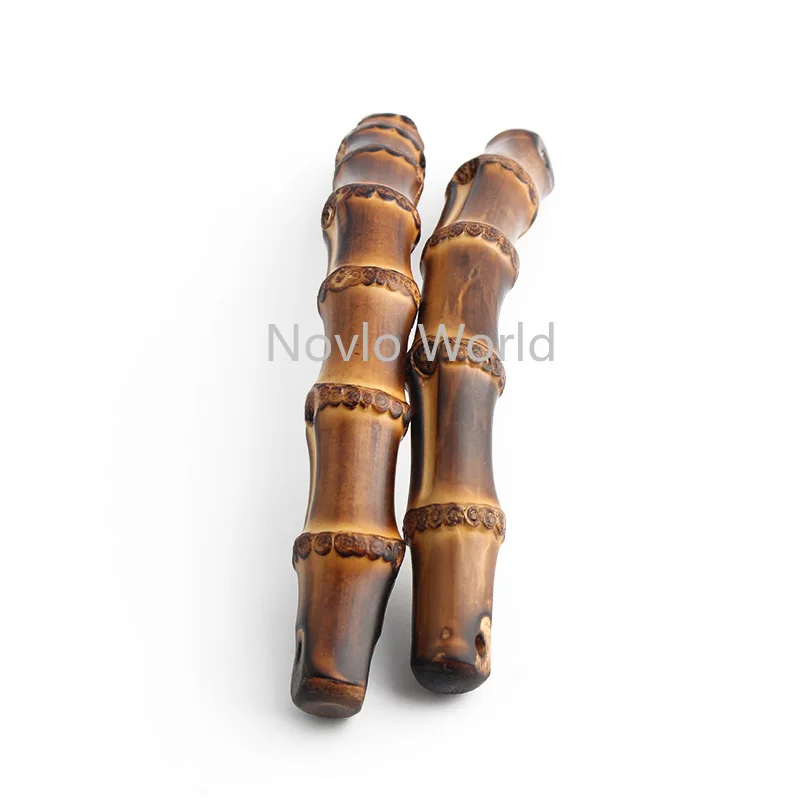4-10PCS Natural Original Bamboo Bags Handles Horse Shoes Buckles For Women Purses Frame Handbags Making Handcrafted Accessories