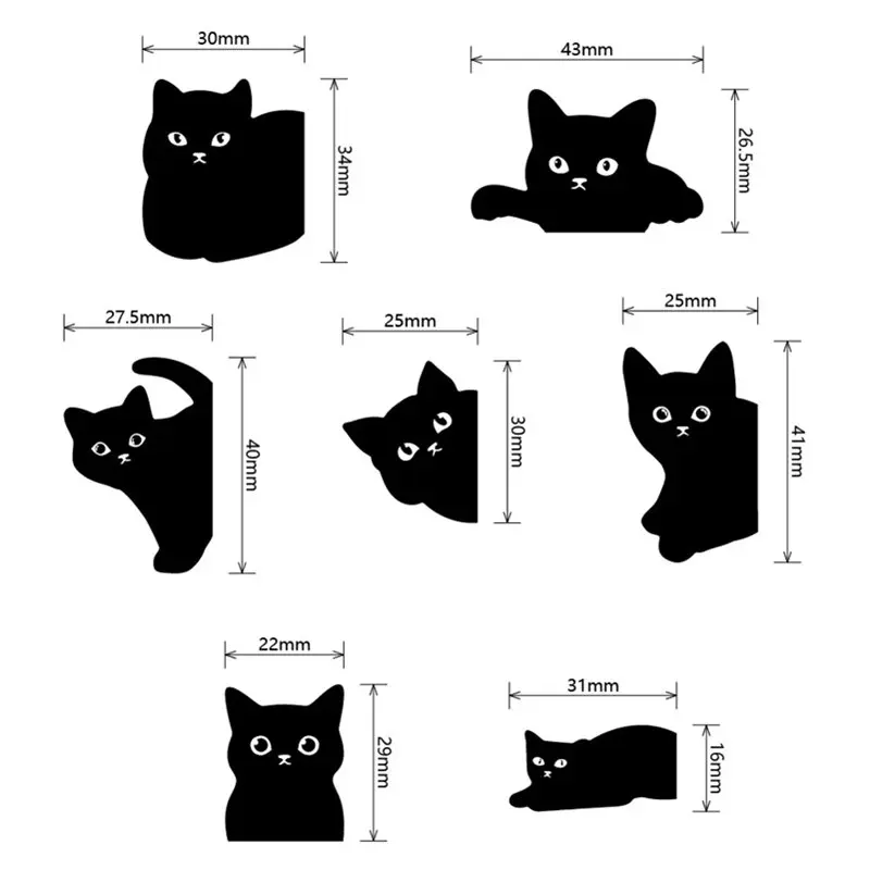 Magnetic Bookmarks 6/15pcs Cat Shaped Book Page Marks Clip Set For Teachers Students Lovers