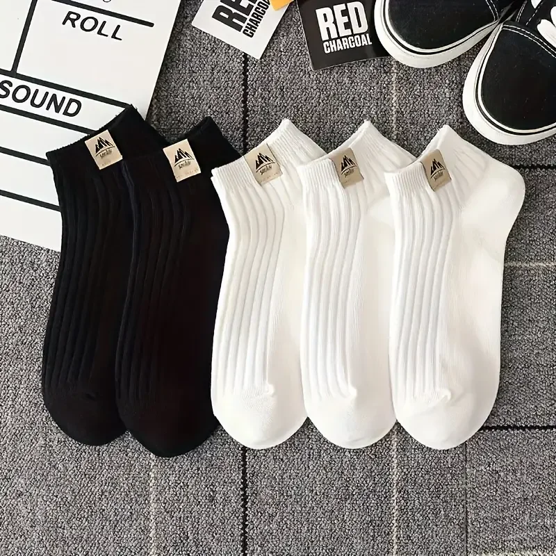 5 10 Pairs of High-Quality Men' Outdoor Sports Fitness Socks in Black and...