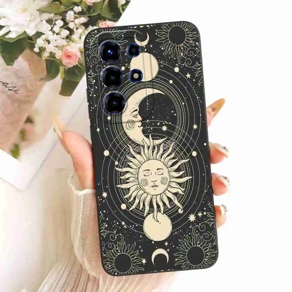 Floral Silicone Soft Shockproof Back Cover Case