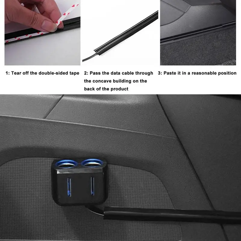 

Car Wire Sleeve 12 Pack Concealed Car Wire Sheath Cable Organisers Adhesive Cord Holders For Data Lines With A Diameter Of Less