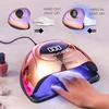 280W 66 LEDs UV LED Nail Lamp for Professional Nails Gel Polish Fast Curing Electroplated Drying Light Lamps 4 Timer Setting 2