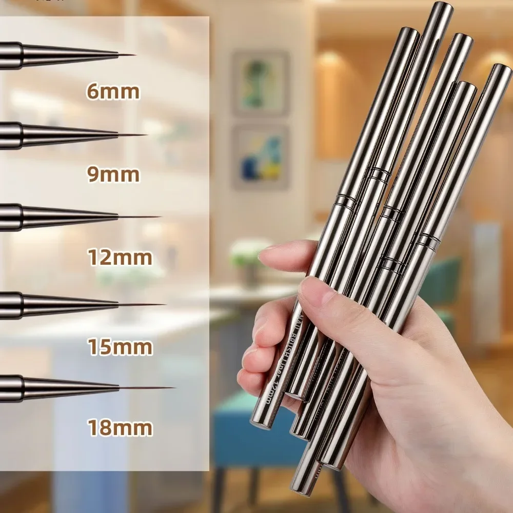 Nail Art Tools Brush Liner Stripe Pattern Painting Acrylic UV Gel Extension Drawing Carving Pen DIY Manicure