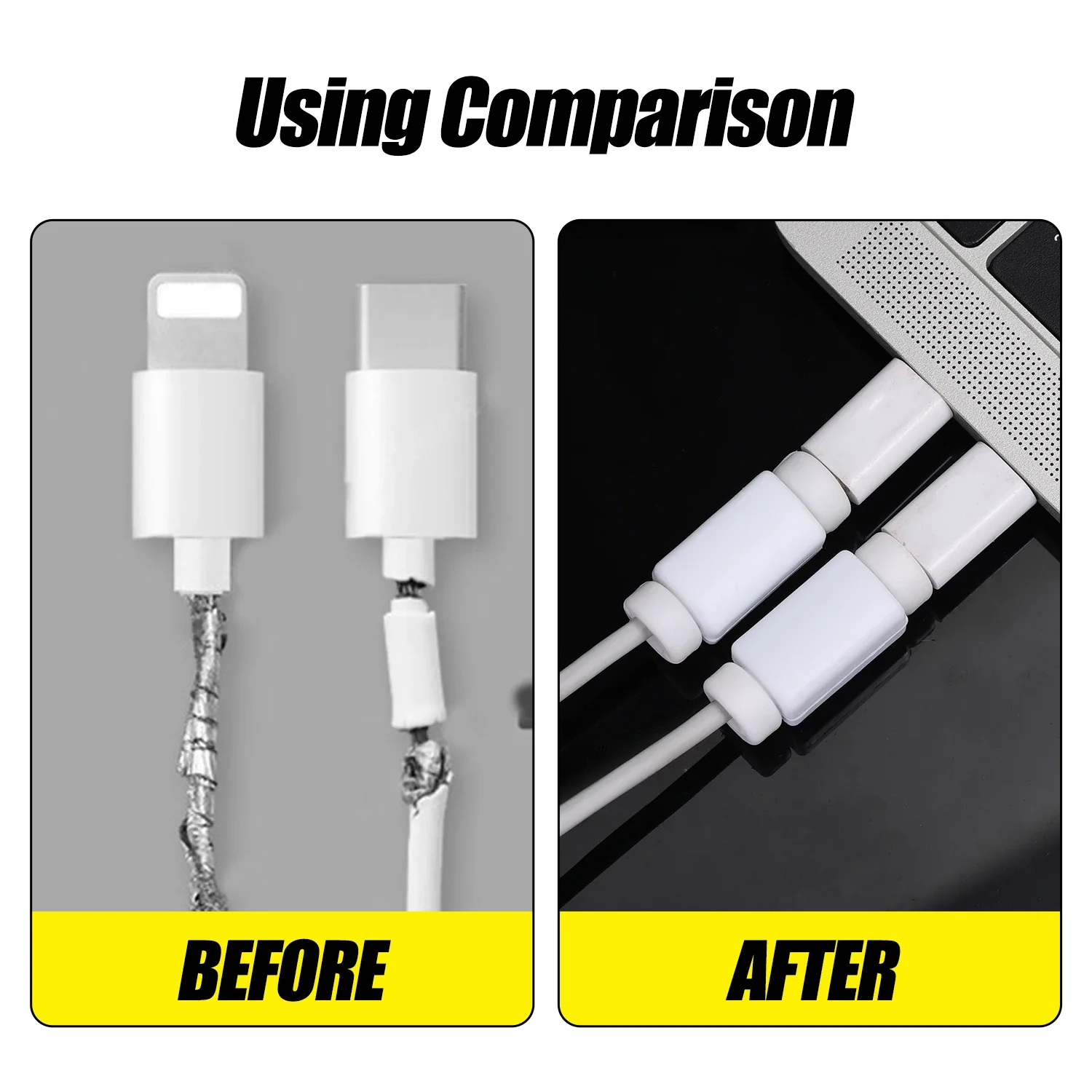 Durable Silicone Cable Protector for Universal Charger Cords