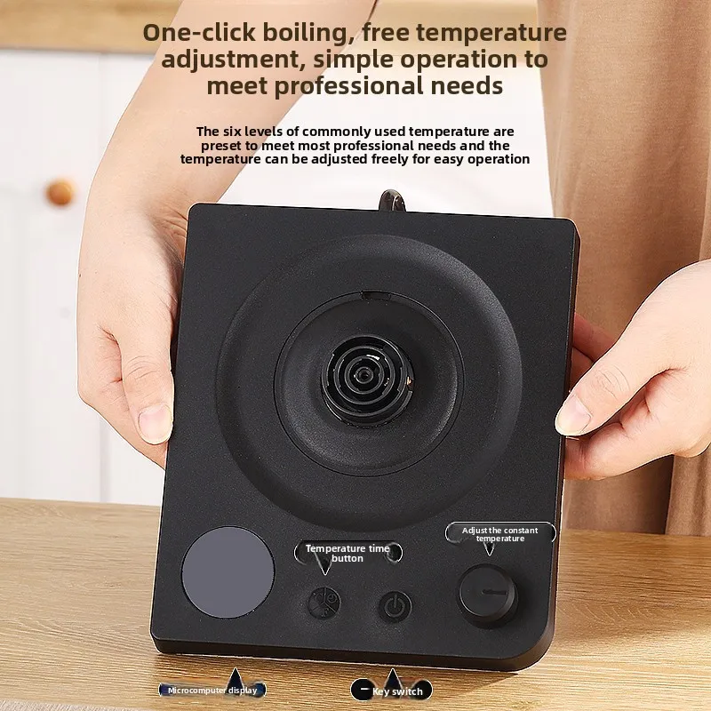 غلاية كهربائية بعنق مرن سعة 1.5 لتر من الفولاذ الم...