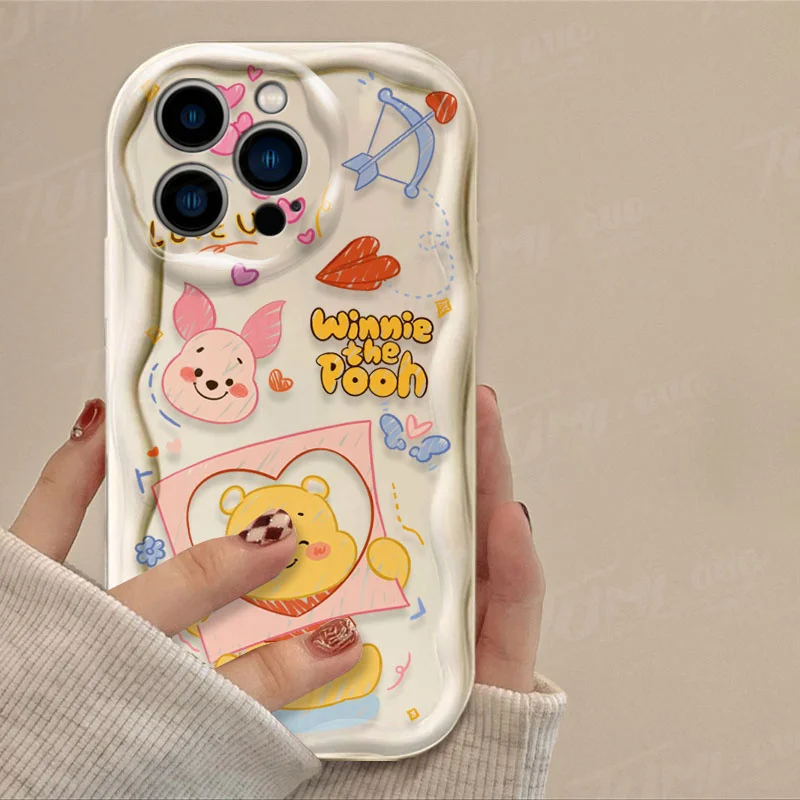 thumbnail image 1 of Disney-funda de silicona suave para iPhone, carcasa transparente de Winnie The Pooh 3D Wave para iPhone 15, 14, 13, 12, 11 Pro Max, X, XR, XS, 8, 7, 6, 6S Plus, SE 2020, 1 of 5