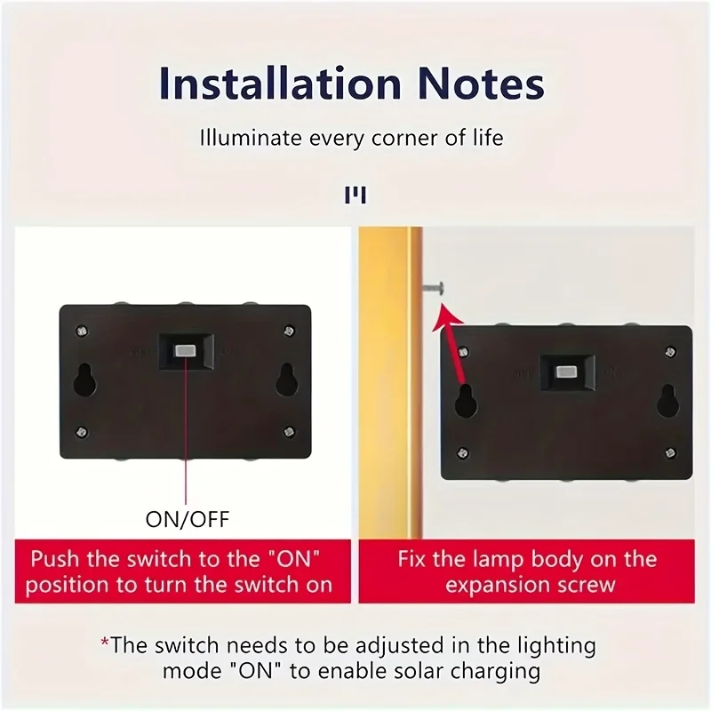 Outdoor Solar Wall Lamp Waterproof up down Lighting Garden Stair Fence Decorativ