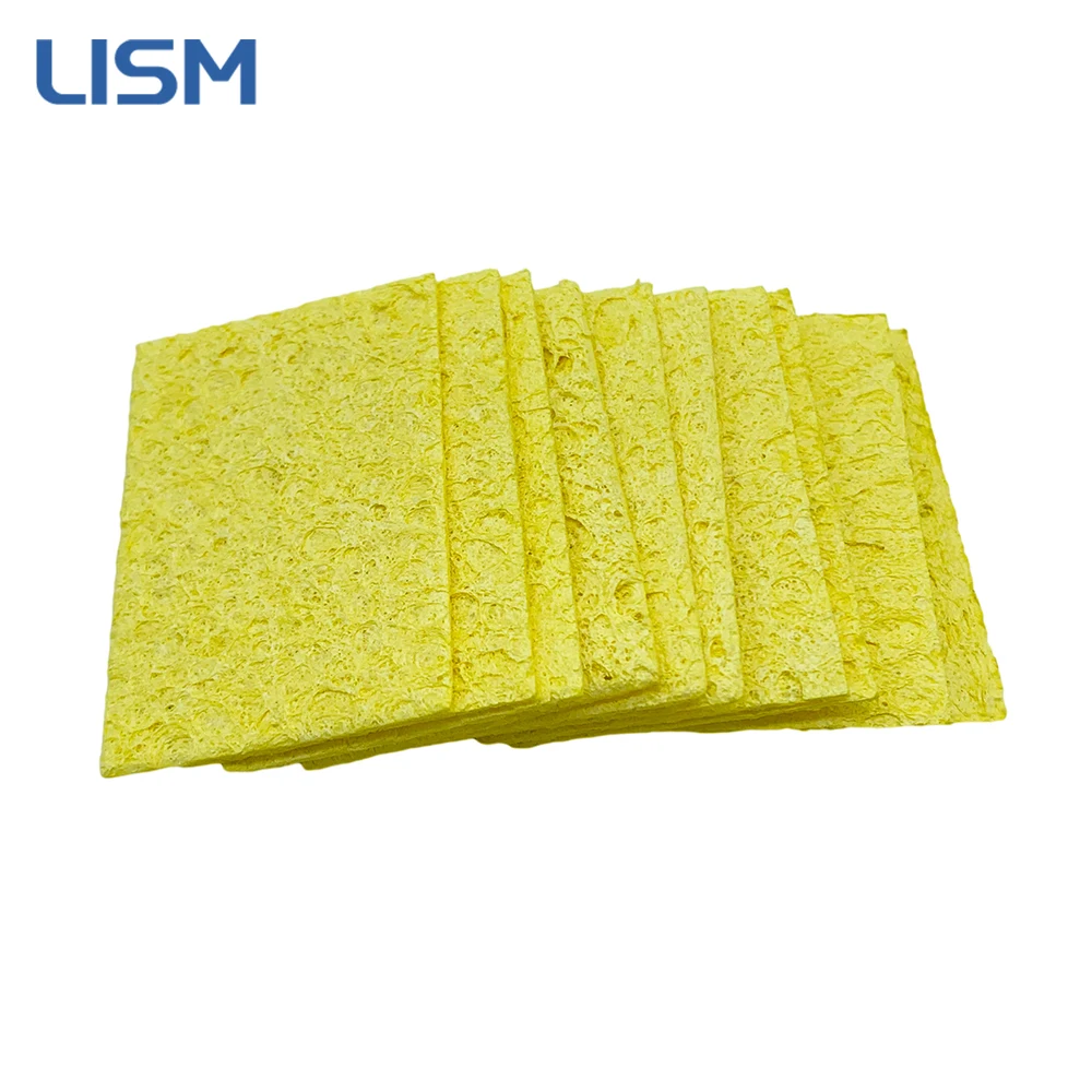 5/10Pcs Soldering Iron Tip Cleaning Sponge Pads Eletric Welding High Temperature Resistant Compressed Sponge Welding Accessories Soldering Iron Tip Cleaner Soldering Iron Cleaner
