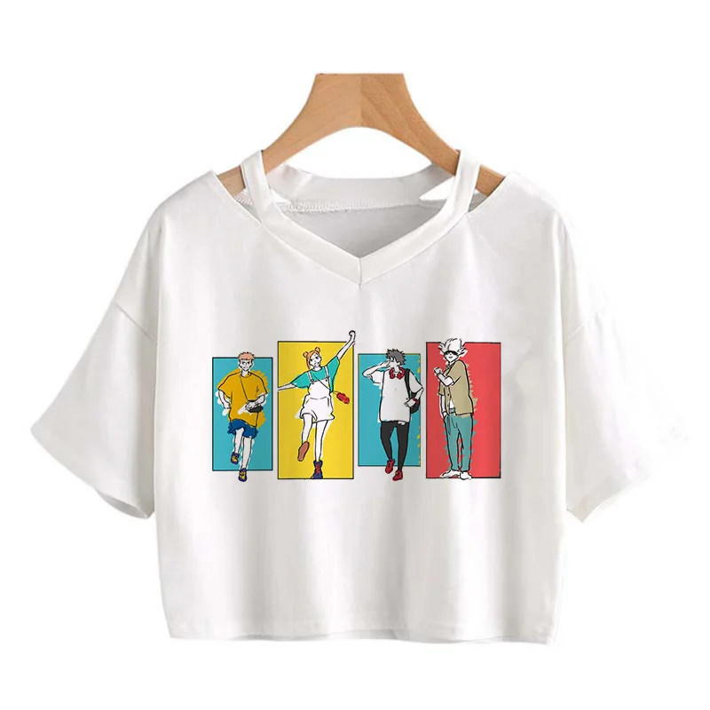 Tshirt Manga Japanese Anime Jujutsu Kaisen T Shirt Gojo Satoru Tops Yuji Itadori Graphic Tees Cool T-shirt 90s Gothic Clothes white polo t shirt