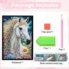 Diamond Art Painting Notebook Kits, DIY White Horse for Adults Diamond Dots Notebook, Journals for Creative Home office Gift 3