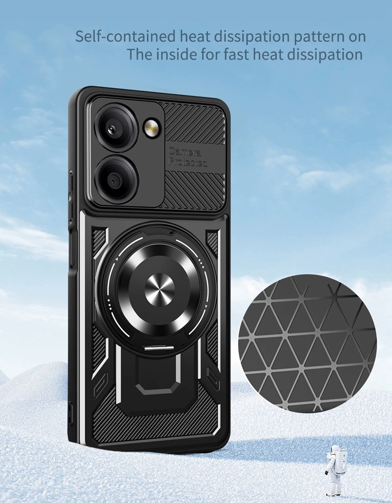 For Xiaomi Redmi A5 4G Case Shockproof Armor Magnet Holder Ring