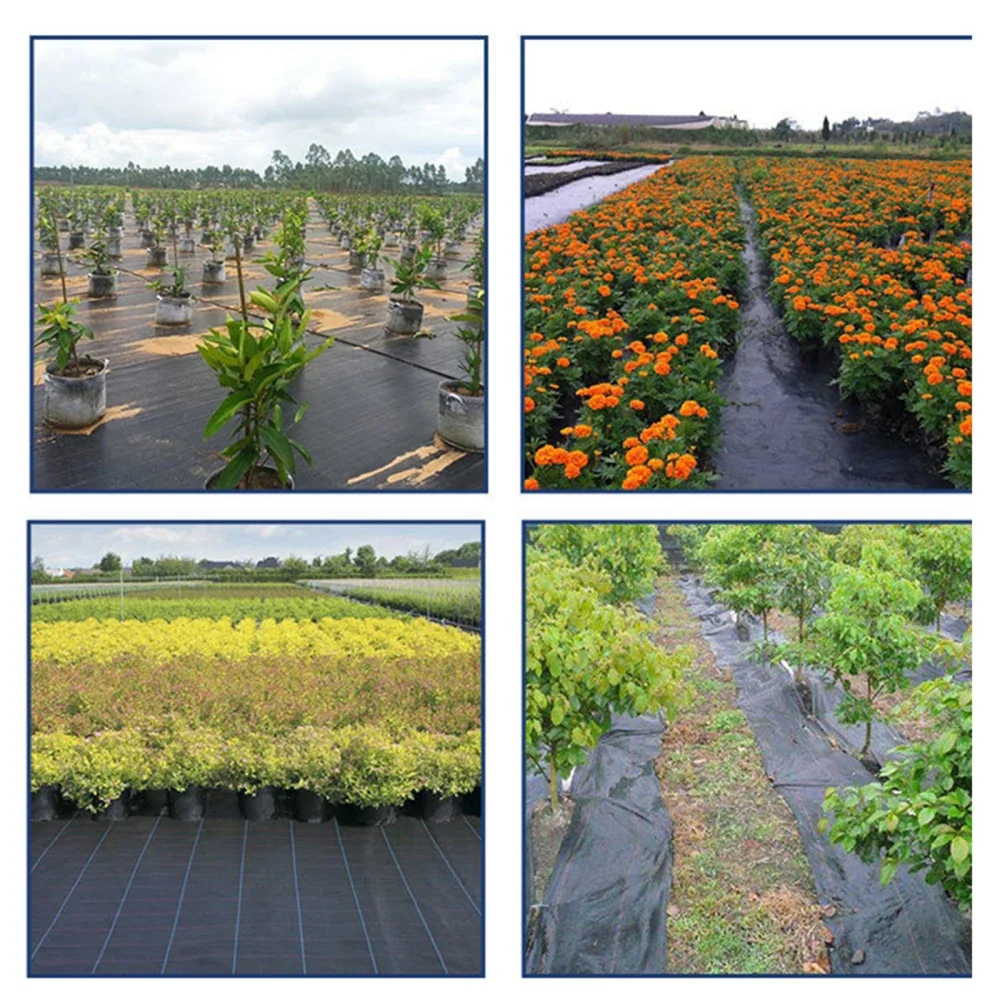 Weed Membrane Garden Landscape Fabric Anti Grass Cloth Strong Breathable Plastic Mulch Thicker Durable Ground Cover Sheet Mat
