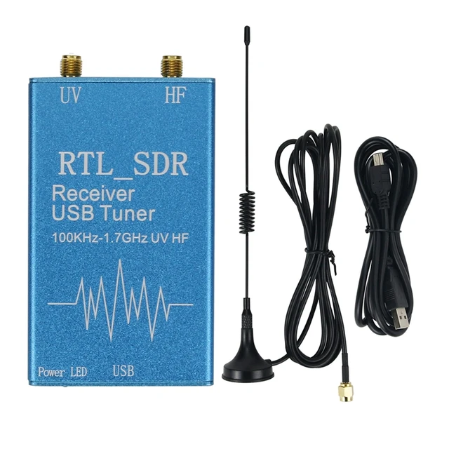 For RTL SDR Receiver USB Tuner Receiver 100KHz-1.7GHz UV HF RTL2832U +  R820T2 for Radio Communications - AliExpress