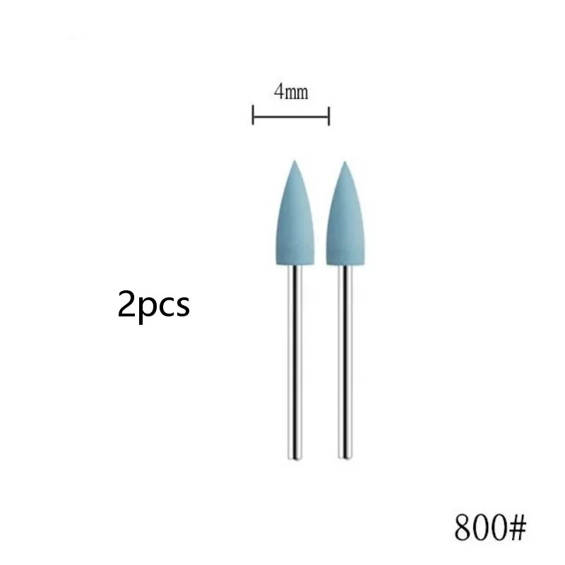 Silicone Rubber Manicure Grinding Head - 2 Pack for Burr and Dead Skin Removal