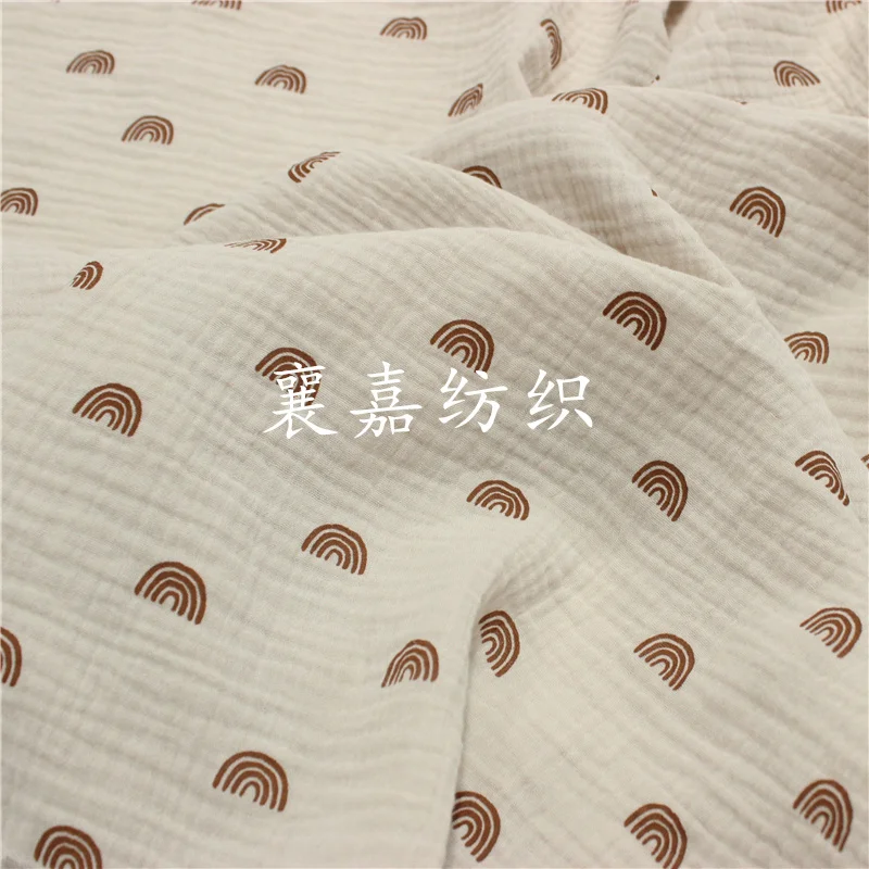 135x50cm 더블 레이어 코튼 거즈 크레페 원단, 봄/여름 에어컨 담요 작은 이불 아동 의류 천