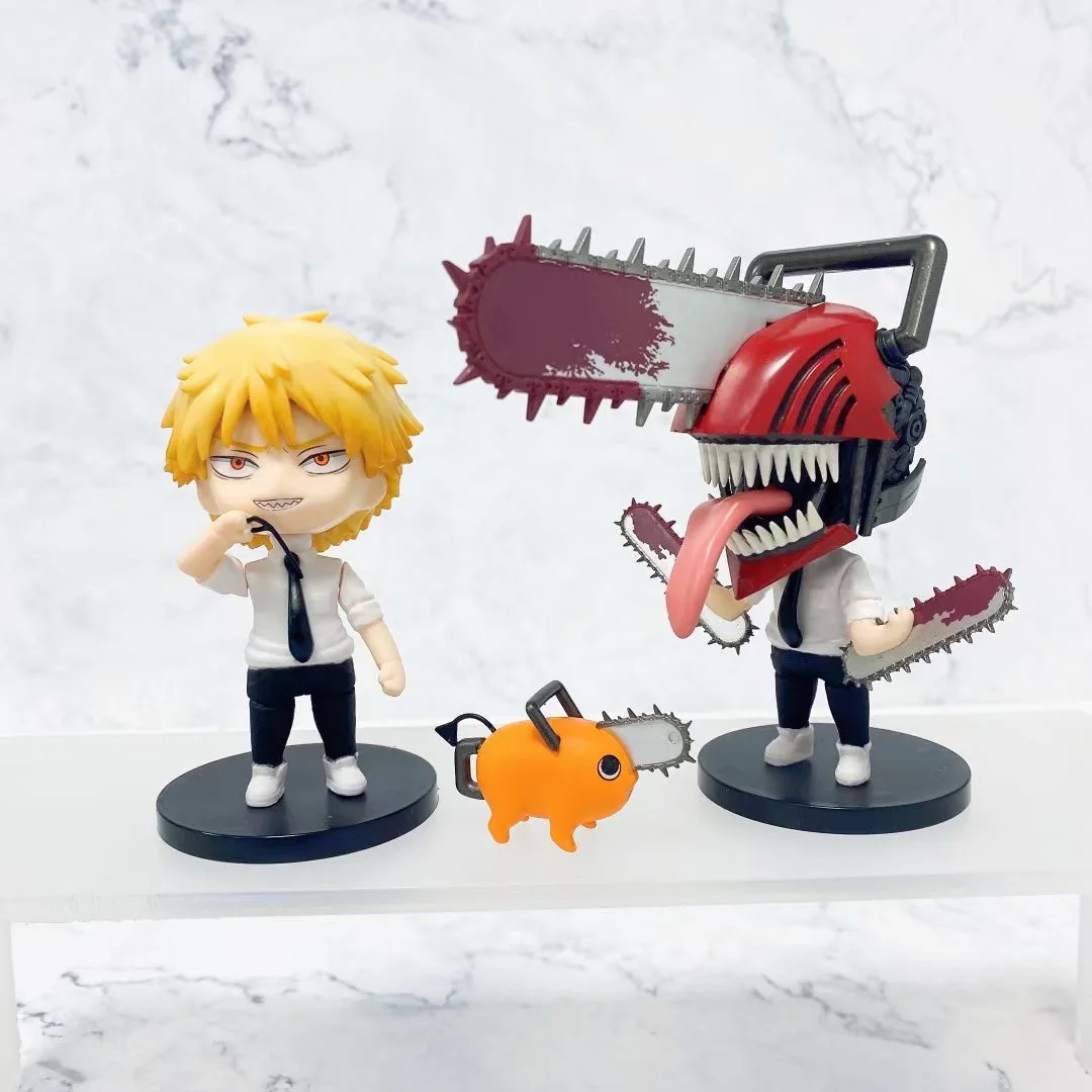 6pcs/set Chainsaw Man Anime Figure Action Figure Chainsaw Man Power Figuine Collection Model Doll Toys Gift 11cm