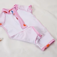 Elinfant Baby 0-2Y Newborn Infant Toddler Baby Boy Girl Swimsuit Short Sleeve Swimwear Beachwear Suit With Hat 6