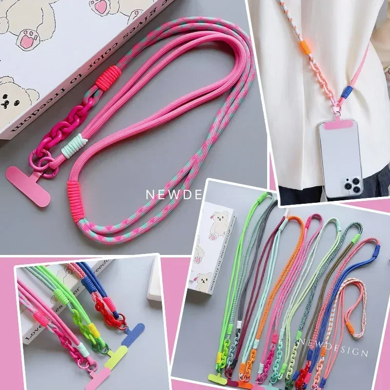 Korea Universal Long Phone Lanyard Strap Mobile Phone Hanging Rope Neck ...