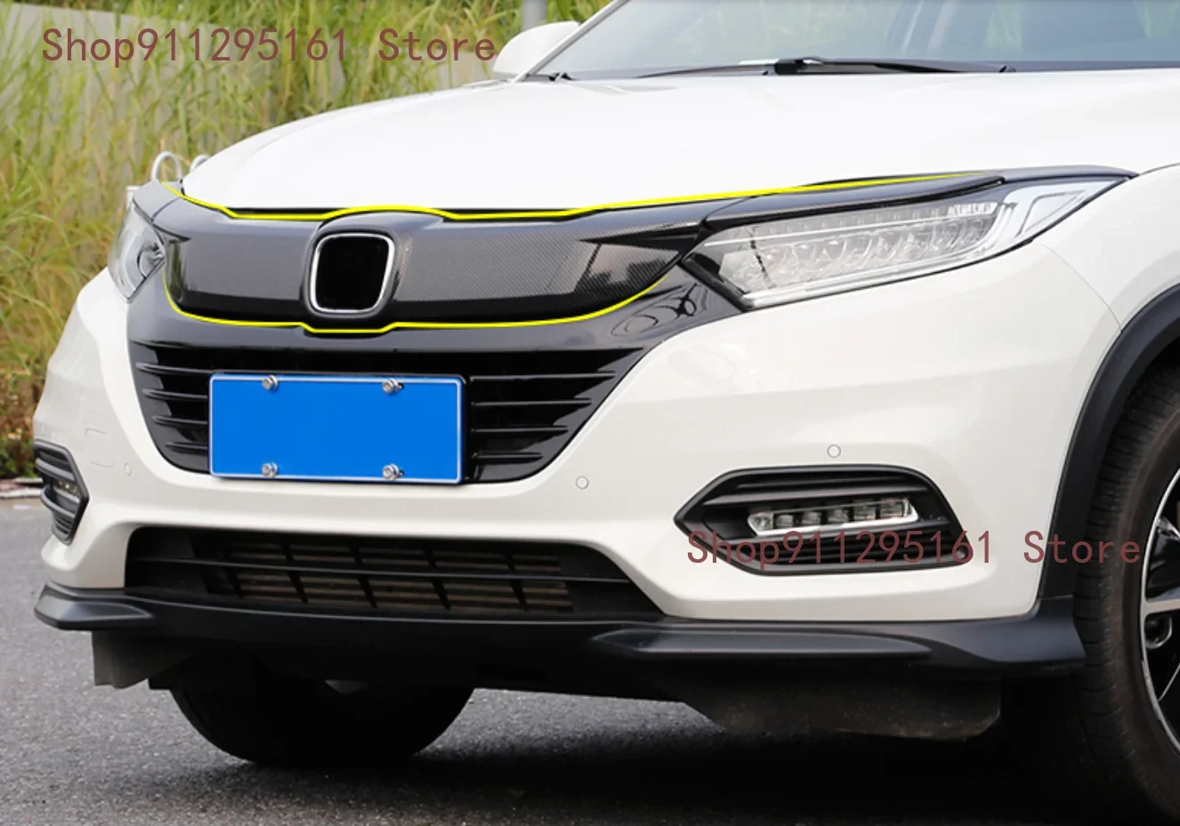 

Car Front Grill Grille Decoration Cover Trim Styling Moldings For Honda Vezel HR-V HRV 2019-2020 Exterior Auto Parts Accessories