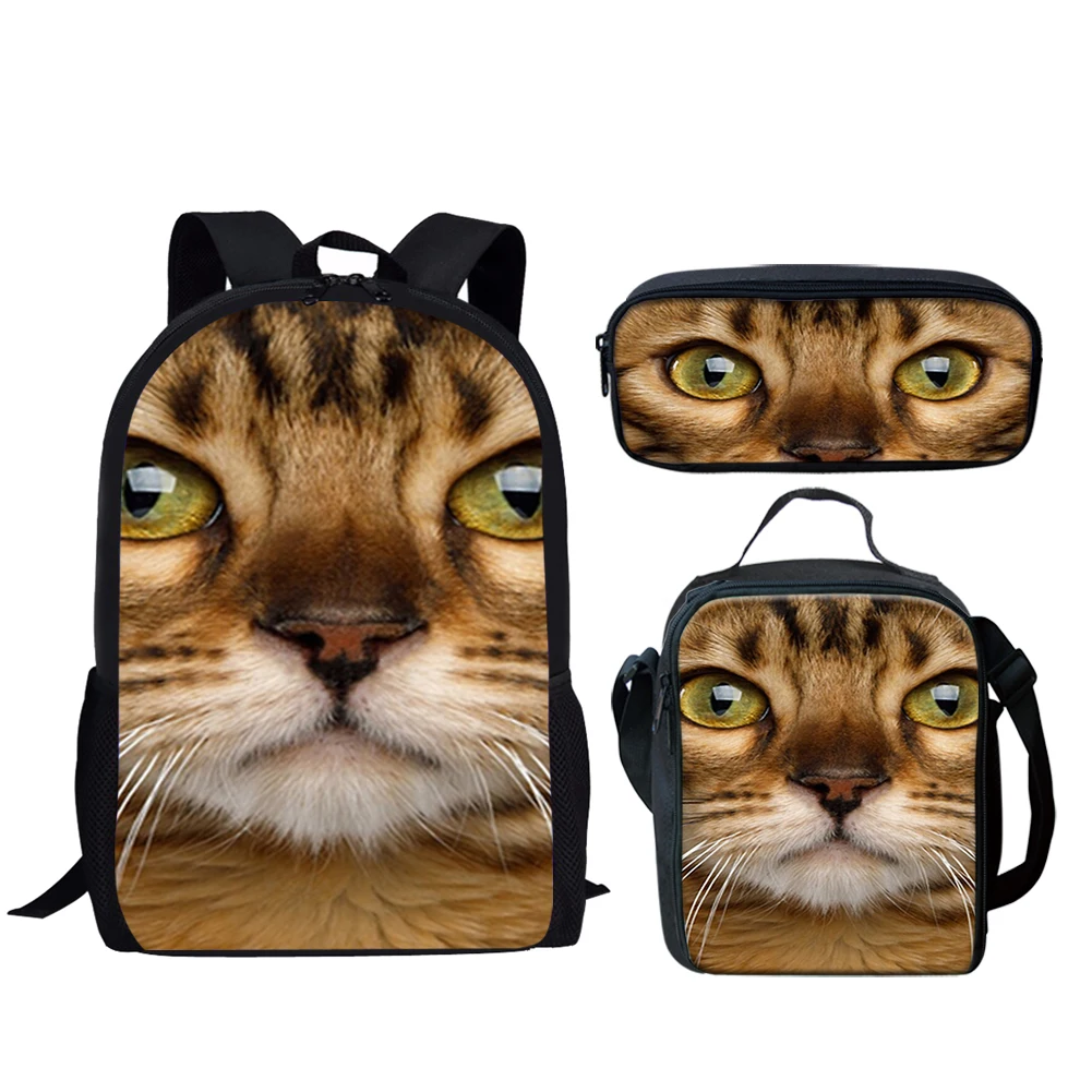 

Belidome Cute Cat Design 3Pcs School Bags Set for Teen Boys Girls Schoolbag Casual Backpack for Student Bookbag Mochila Infantil