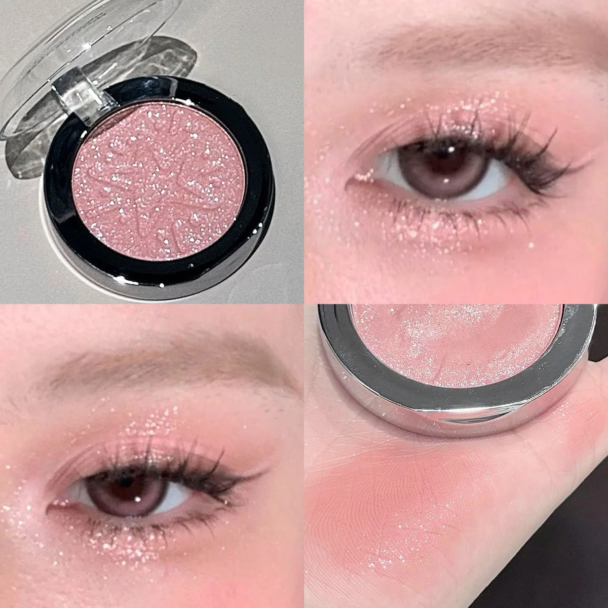 Radiant Pink Glitter Shimmer Eyeshadow Highlighter