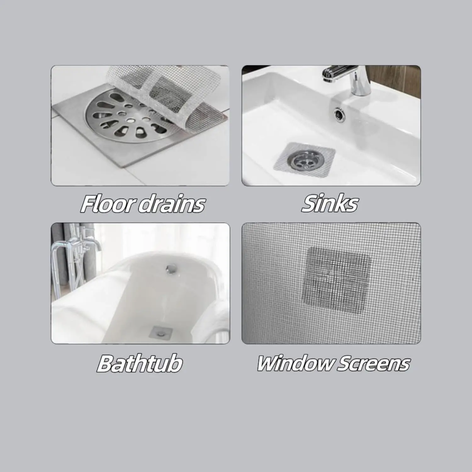 Disposable Shower Drain Hair Catcher Shower Drain Cover Hair Catcher Mesh Stickers Floor Sewer Filter Scree