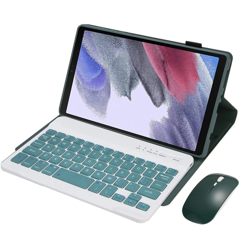 삼성 A7lite T220 및 T225 용 8.7 인치 태블릿 실리콘 케이스, 블루투스 3.0 키보드 및 마우스 세트 포함