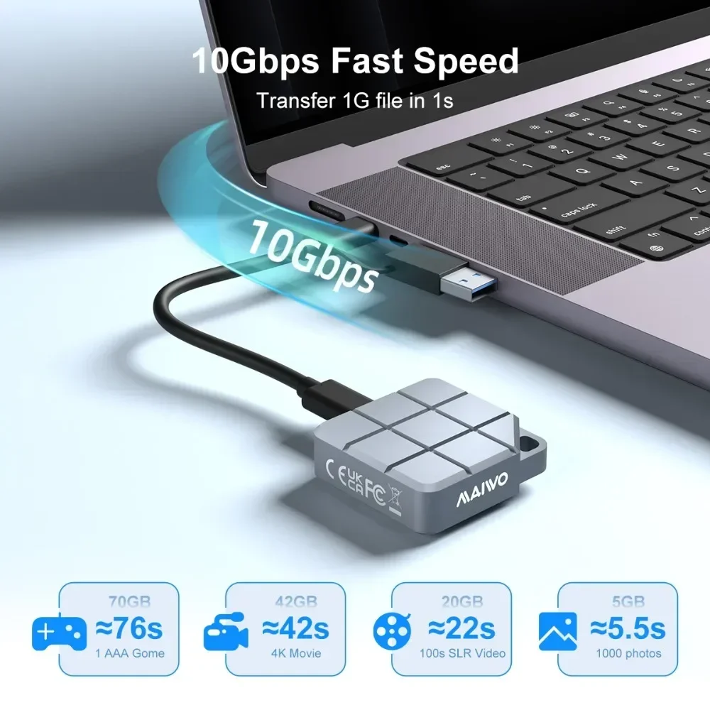 MAIWO 2230 2242 M.2 NVMe SATA SSD Ŭ, 10Gbps USB 3.2 Gen 2 M.2-NVMe PCI-E M2 SSD ̽,  15 е  SSD