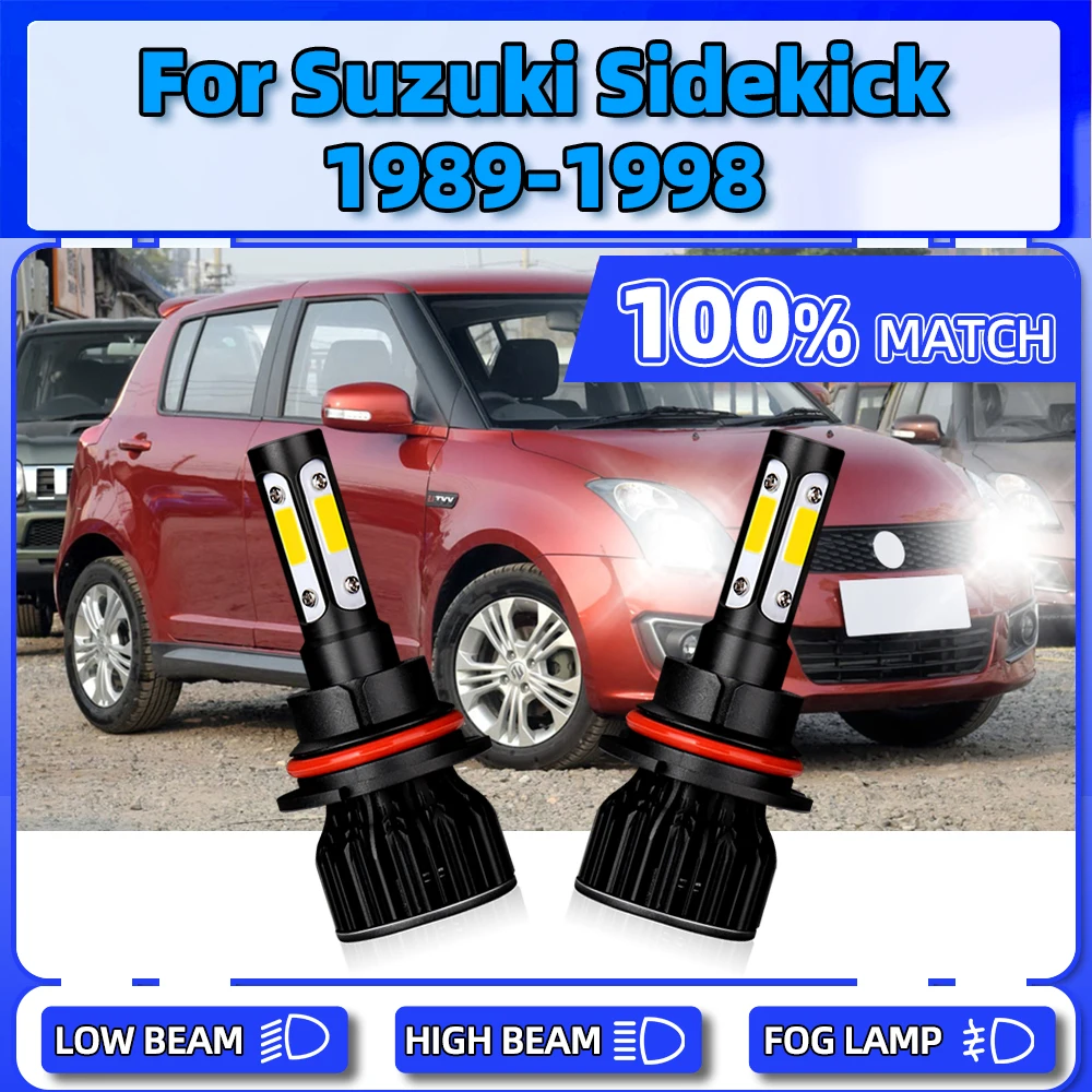 

Turbo LED Headlight 20000LM 9004 HB1 Auto Light 12V 6000K White For Suzuki Sidekick 1989-1991 1992 1993 1994 1995 1996 1997 1998