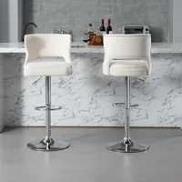 Bar Stools, Velvet Counter Height Adjustable Barstools, Swivel Bar Chairs for Kitchen Island, Cafe, Bar 2