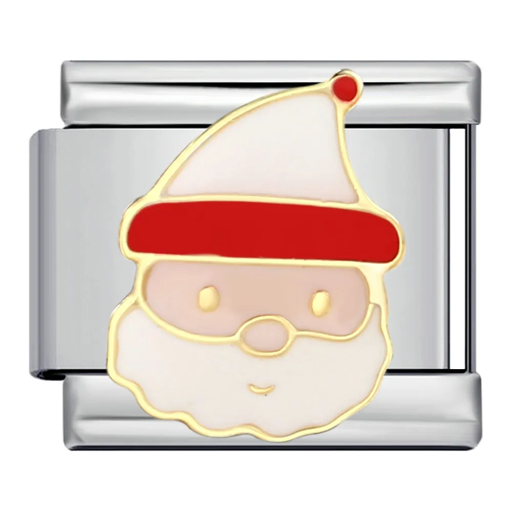 URING Damen Weihnachtsbaum Jesus Weihnachtsmann Glocke Kreuz Italienischer Charm-Anhänger passend für 9mm Edelstahlarmband DIY-Herstellung – Detail 3