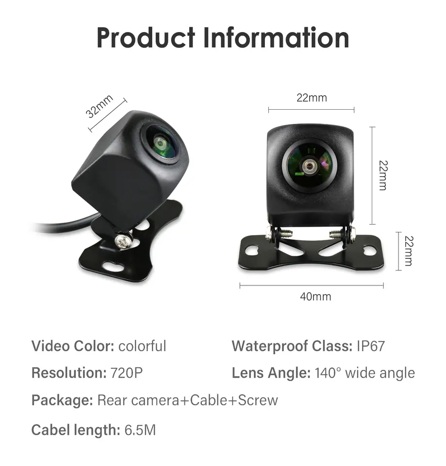 Telecamera Per Retromarcia AHD 1080P Con Radar - Visione Notturna 150&deg;, Impermeabile IP68