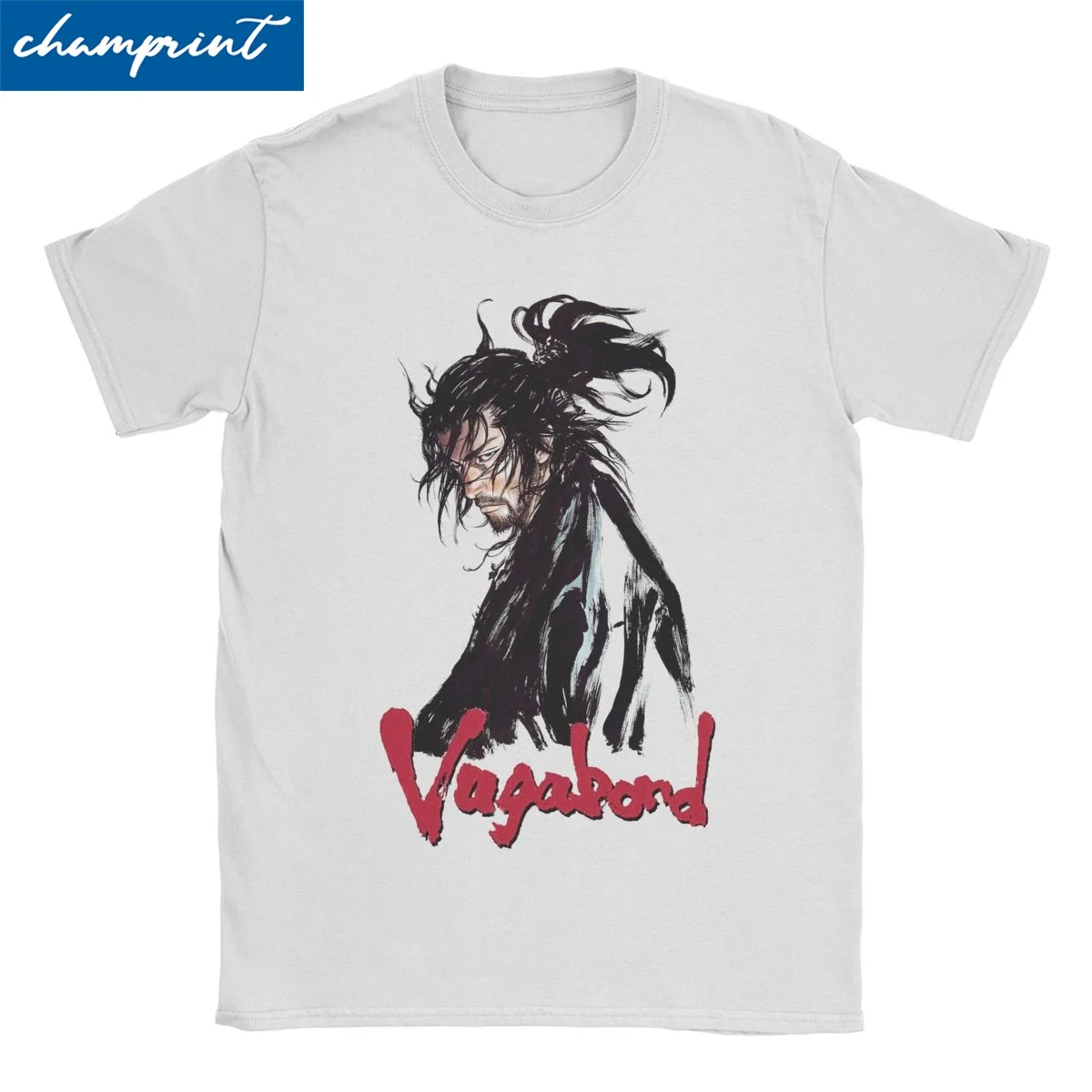 

Men Women's T-Shirts Vagabond Anime Casual Pure Cotton Tee Shirt Short Sleeve Miyamoto Musashi T Shirt Crew Neck Tops Printing