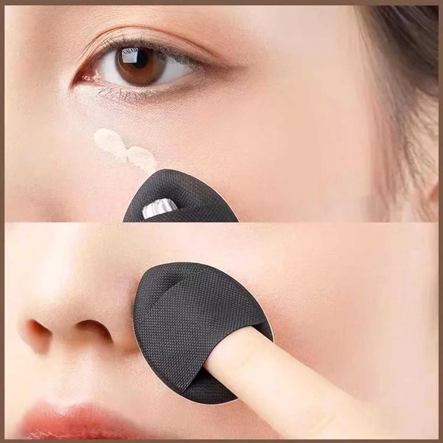 Mini Finger Puff Cosmetic Cushion Puff Concealer Foundation Detail Makeup Sponge Puff Set Beauty Tools Mini Triangle Makeup Tool 3
