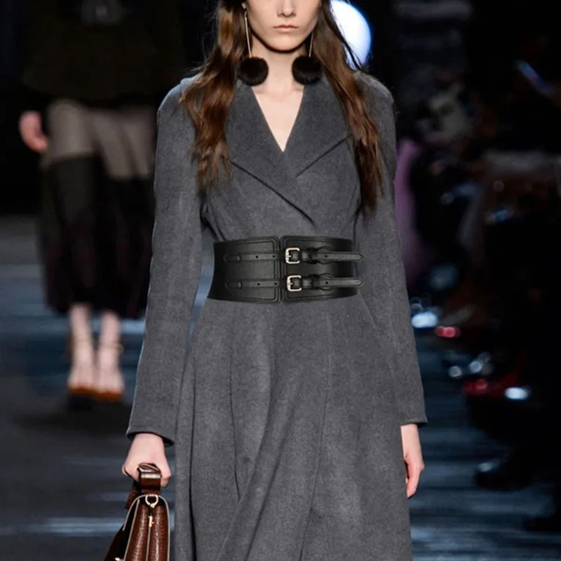 Women Wide Waist Fashion Belt for Skirt Suit Coat