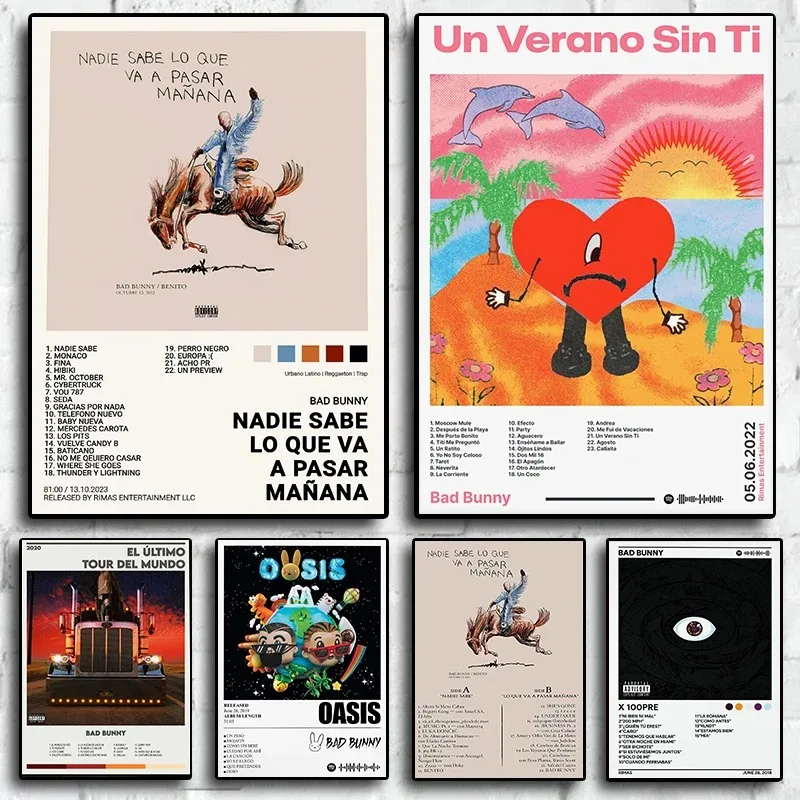 Bad Bunny Un Verano Sin Ti Hip Hop Rock Poster 20x30cm