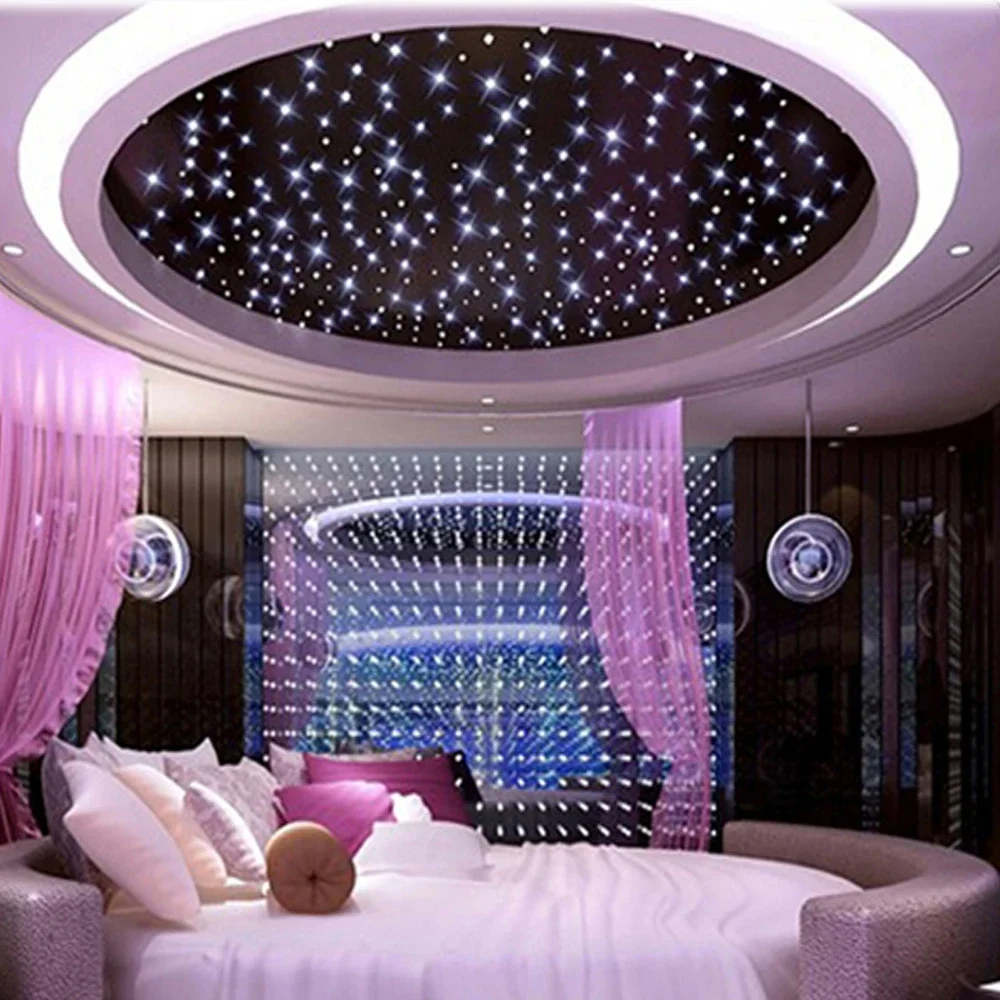 Meter price sale 3mm PVC jacket End glow optic fiber cable for strands star lighting
