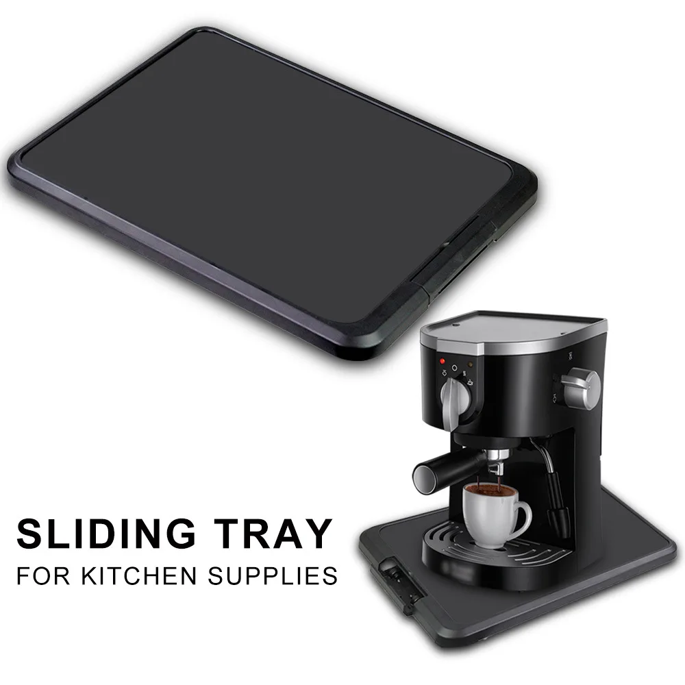 Kitchen Appliance Sliding Tray with Smooth Wheels 16.14×11.81×0.8in Sturdy  Under Cabinet Appliance Rolling Tray Non-slip - AliExpress