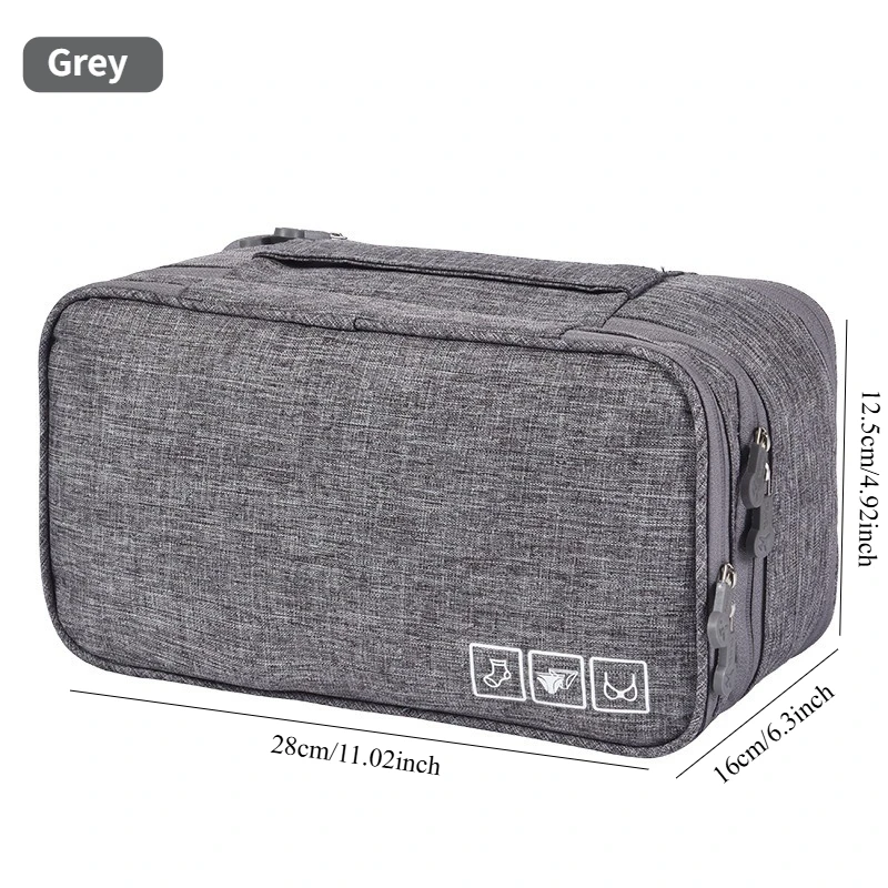 Compact Travel Organizer Bag for Lingerie and Accessories Storage
