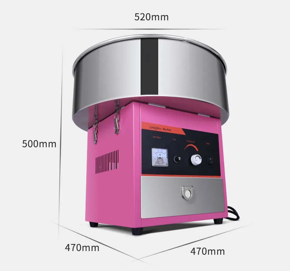 OT62 Commercial Cotton Candy Machine Electric/Gas Cotton Candy Floss Maker for Family Party,Kids Birthday/Pink 5