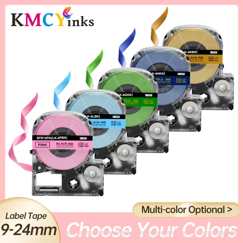 

Сатиновая лента для этикеток Epson SFR12BK SFR12PK SFR12KZ SFR12SZ SFR12NZ SFR12GZ SFR12RZ SS12KW