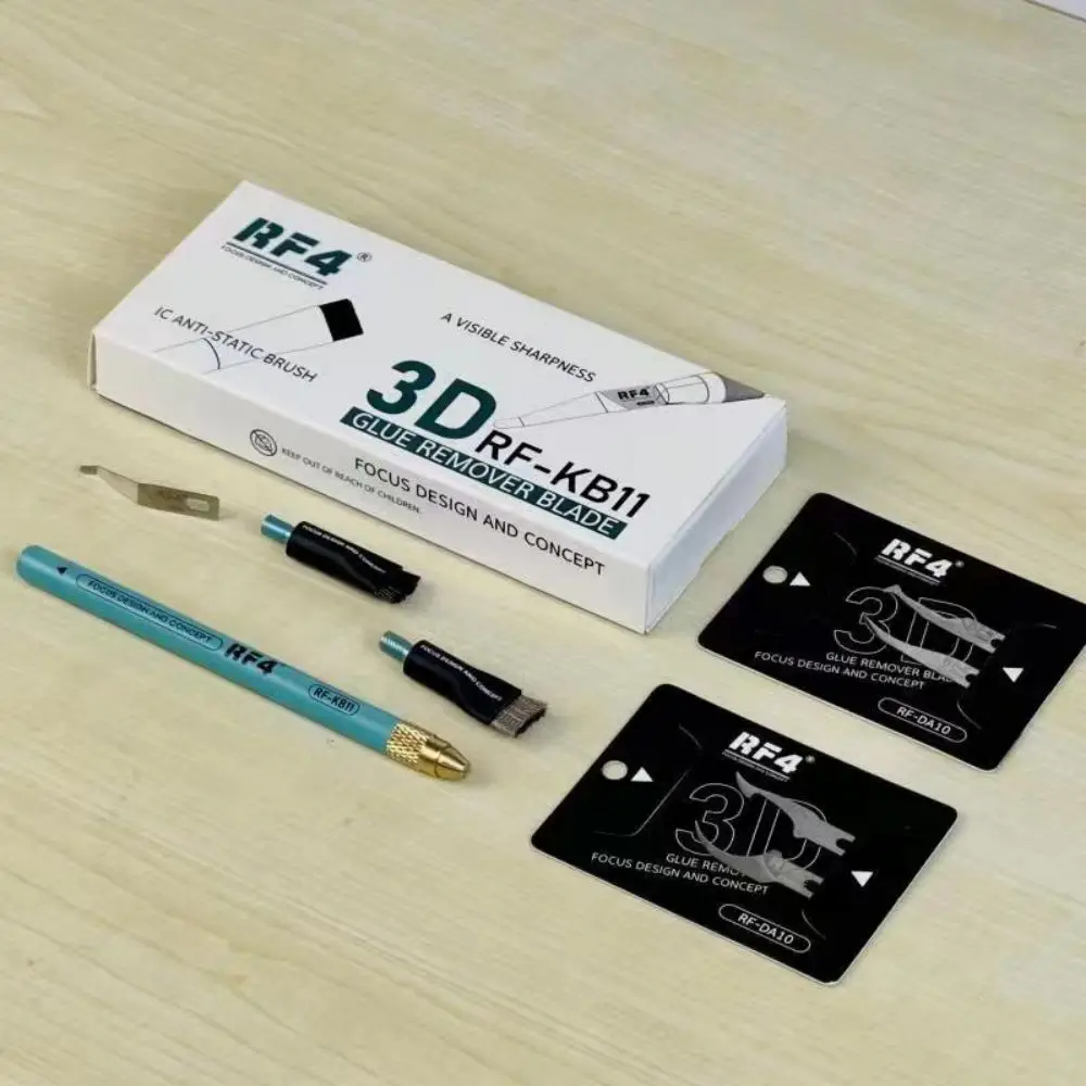 3D 블레이드 및 브러시 다기능 Tn 스크래핑 칩, CPU IC 하드 디스크 레이어드 엣지 스크래핑 PCB 보드 수리, RF4 RF-KB11, 2 인 1