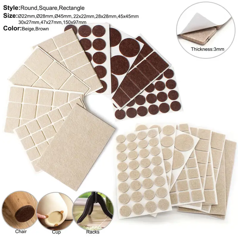 Felt Furniture Pads: Self-Adhesive Floor Protectors